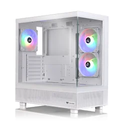 Thermaltake View 270 TG ARGB V2 ATX Mid-Tower PC Gaming Case, 3x Pre-installed ARGB Lite Fans - Snow