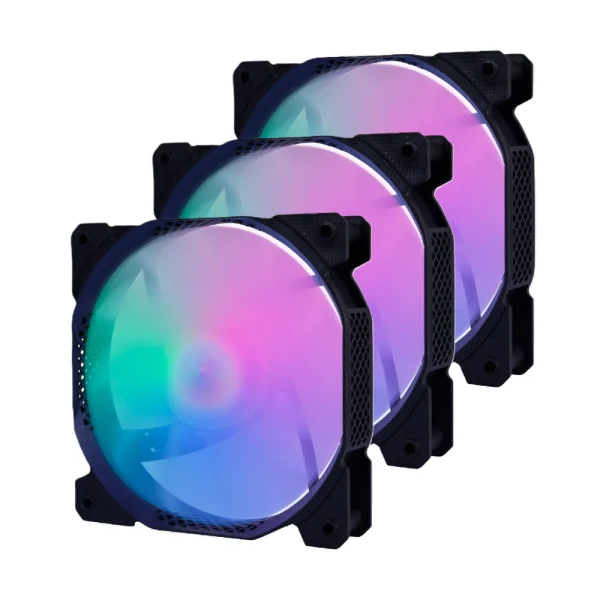 1STPLAYER F2 120mm ARGB Case Fan, 3-Pack - Black