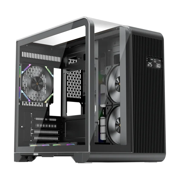 1STPLAYER RT5 Micro-ATX Mid-Tower PC Gaming Case - Black