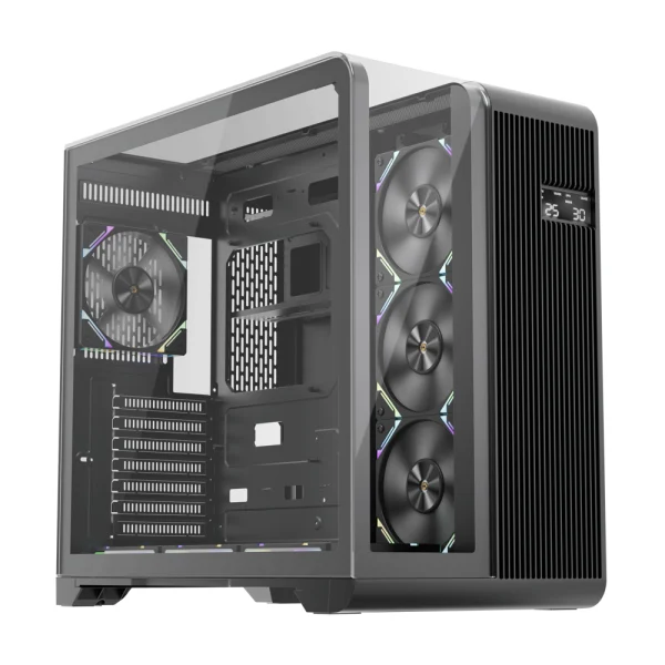 1STPLAYER RT7 ATX Mid-Tower PC Gaming Case, Pre-installed 4x ARGB Fans - Black