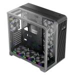 1STPLAYER RT7 ATX Mid-Tower PC Gaming Case, Pre-installed 4x ARGB Fans - Black - Image 2