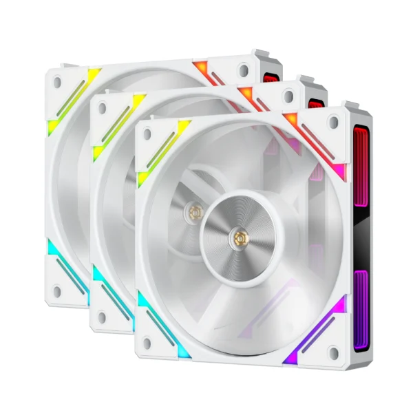 1STPLAYER XF7 120mm Infinity ARGB Case Fan, 3-Pack - White