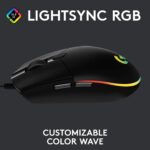 Logitech G102 LightSync Gaming Mouse - Classic Black - Image 2
