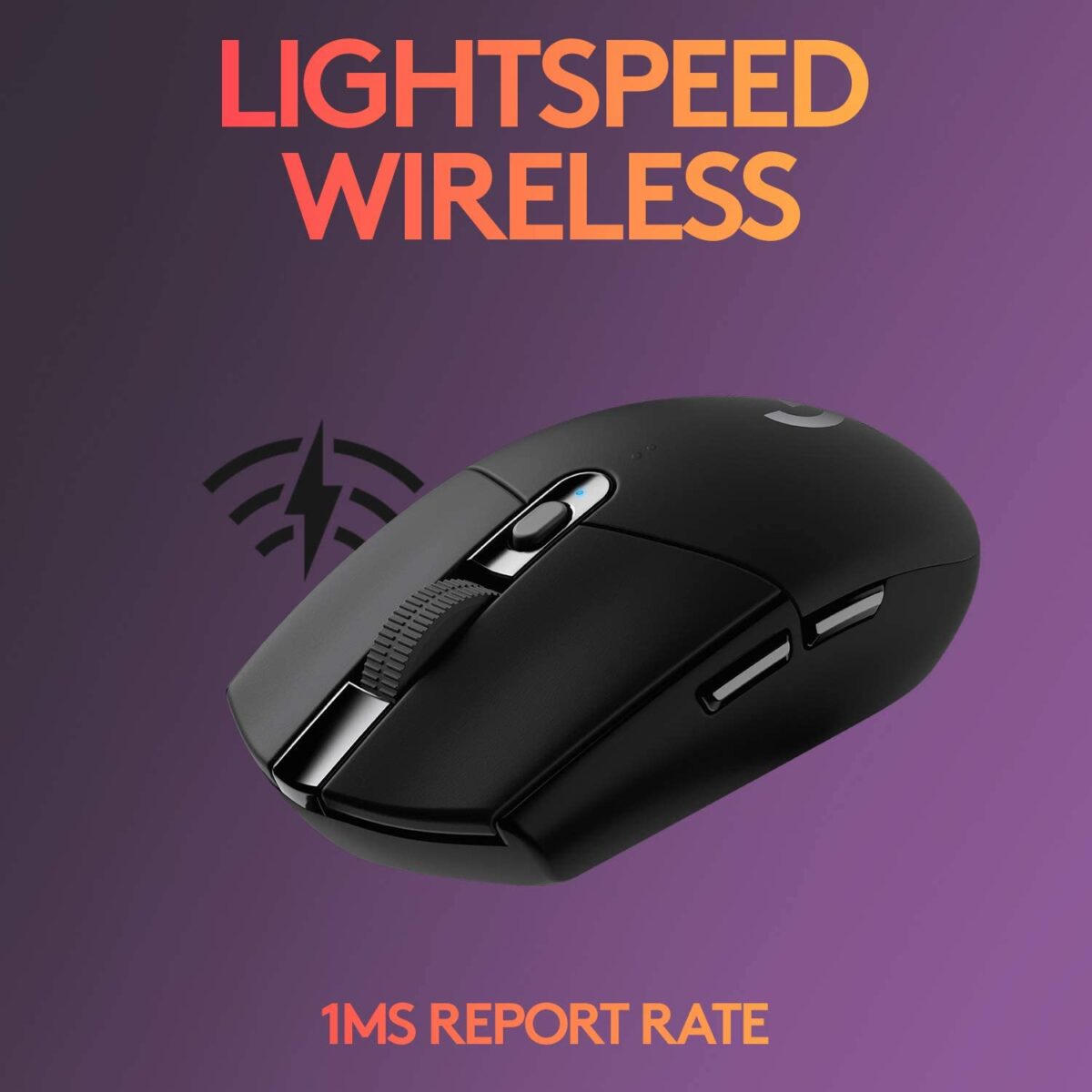 Logitech G305 LIGHTSPEED Wireless Gaming Mouse, Hero 12K Sensor, 12,000 DPI, Lightweight, 6 Programmable Buttons, 250h Battery Life, On-Board Memory, PC/Mac - Black - Image 4