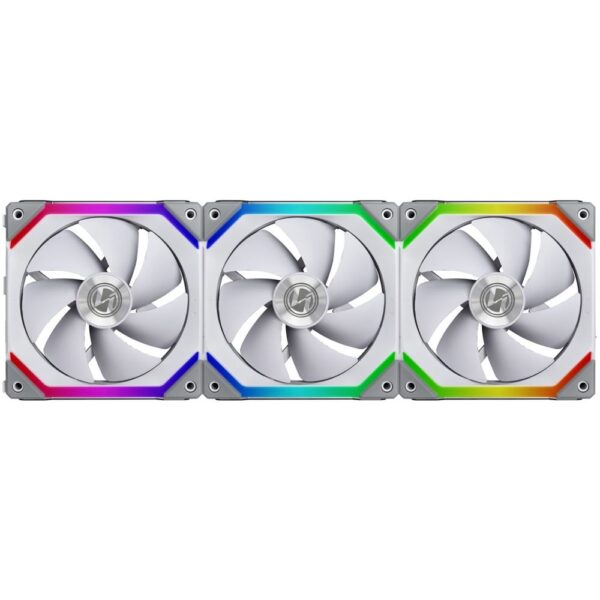 Lian Li UNI Fan SL120 3 Pack White – with Controller (ARGB 120mm LED PWM Daisy-Chain)
