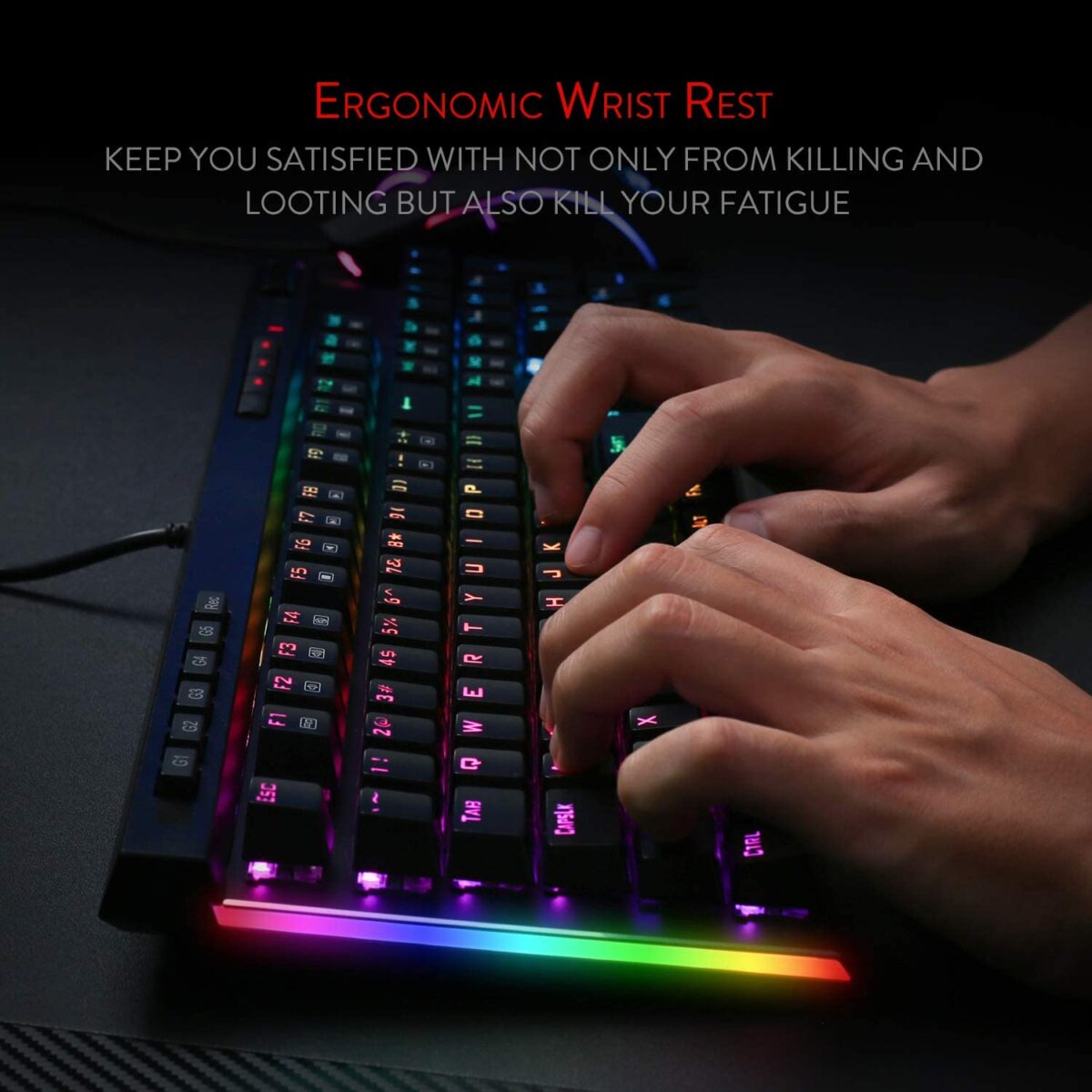 Redragon K580 VATA RGB LED Backlit Mechanical Gaming Keyboard - Blue Switches - Image 7