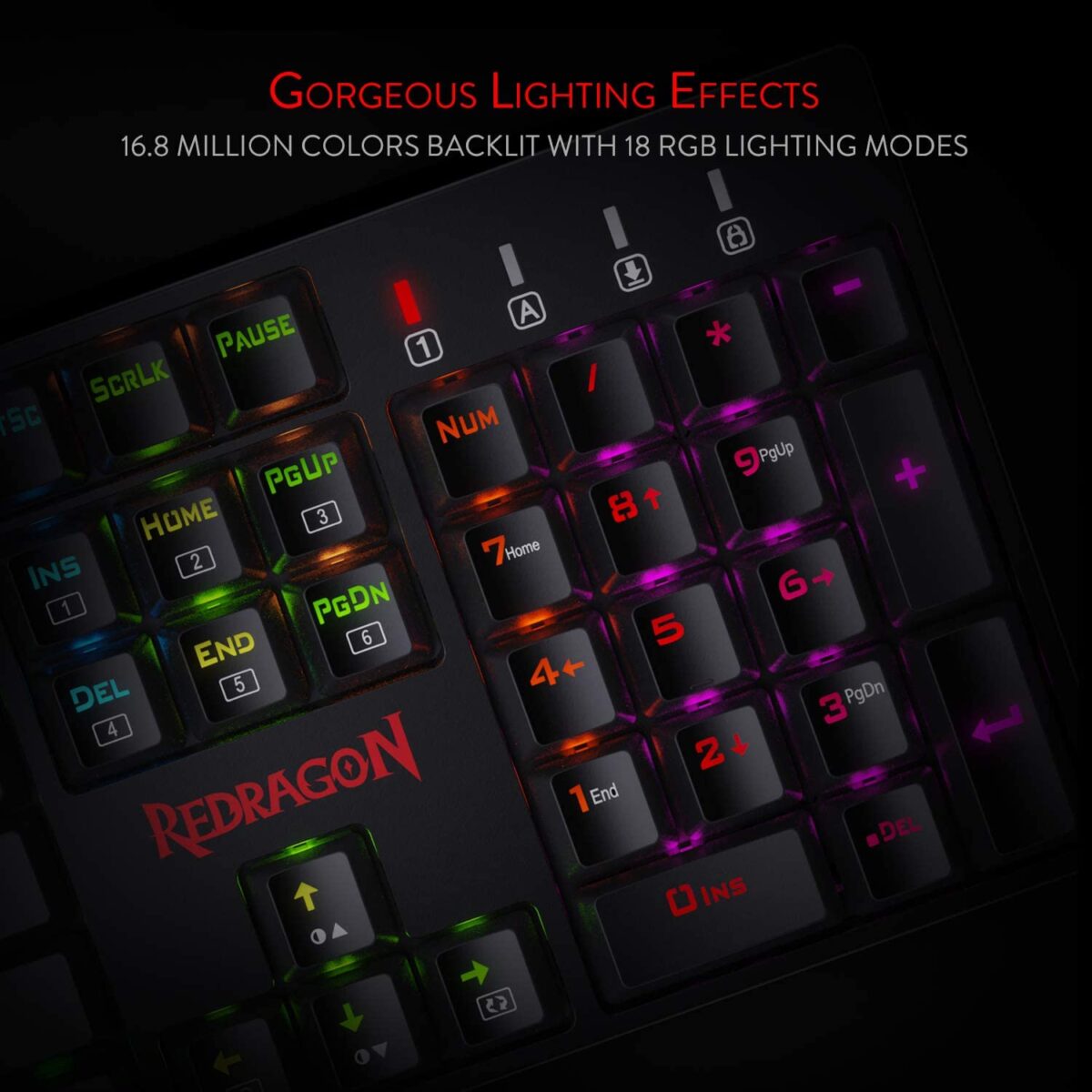 Redragon K582 SURARA RGB Mechanical Gaming Keyboard - Red Switches - Image 2