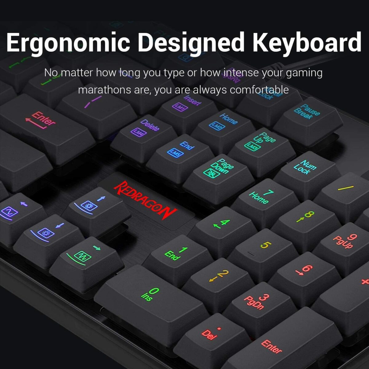 Redragon S107 Gaming Keyboard, Mouse and Mat (3 in 1 combo) - Image 4