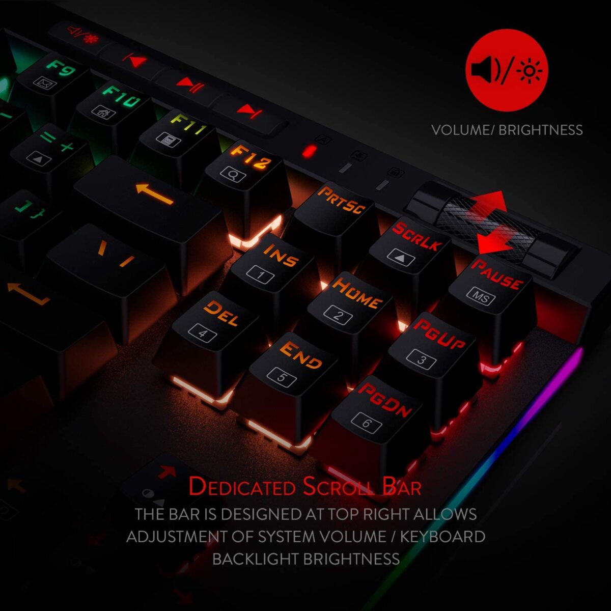 Redragon K587-PRO 87 Keys Compact RGB TKL Mechanical Gaming Keyboard - Red Switches - Image 7