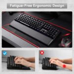 Redragon P037 Meteor L Computer Keyboard Wrist Rest Pad - 100% 104 Keys Standard Size - Image 2