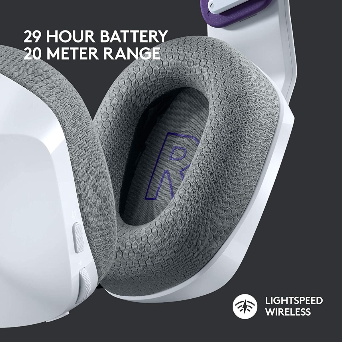 Logitech G733 Lightspeed Wireless Gaming Headset - White - Image 3