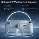 8Bitdo Ultimate 2C Wireless Controller for Windows PC and Android, with 1000 Hz Polling Rate, Hall Effect Joysticks and Triggers, and Remappable L4/R4 Bumpers - Blueberry - Image 3