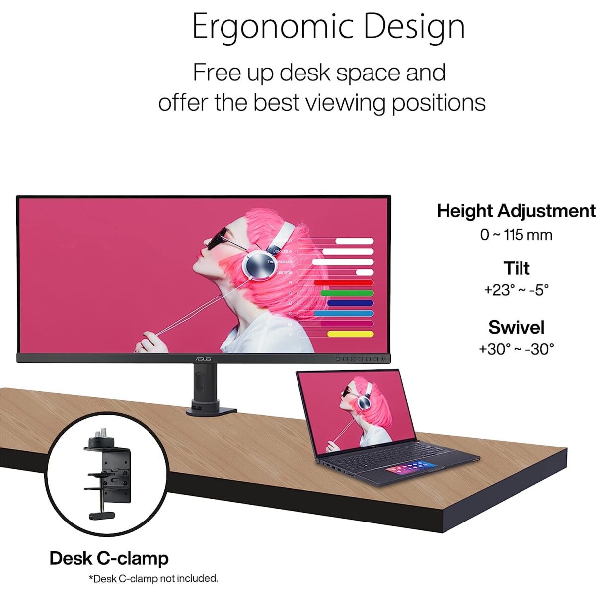 ASUS ProArt Display PA348CGV 34in 120Hz Professional Monitor - Image 5