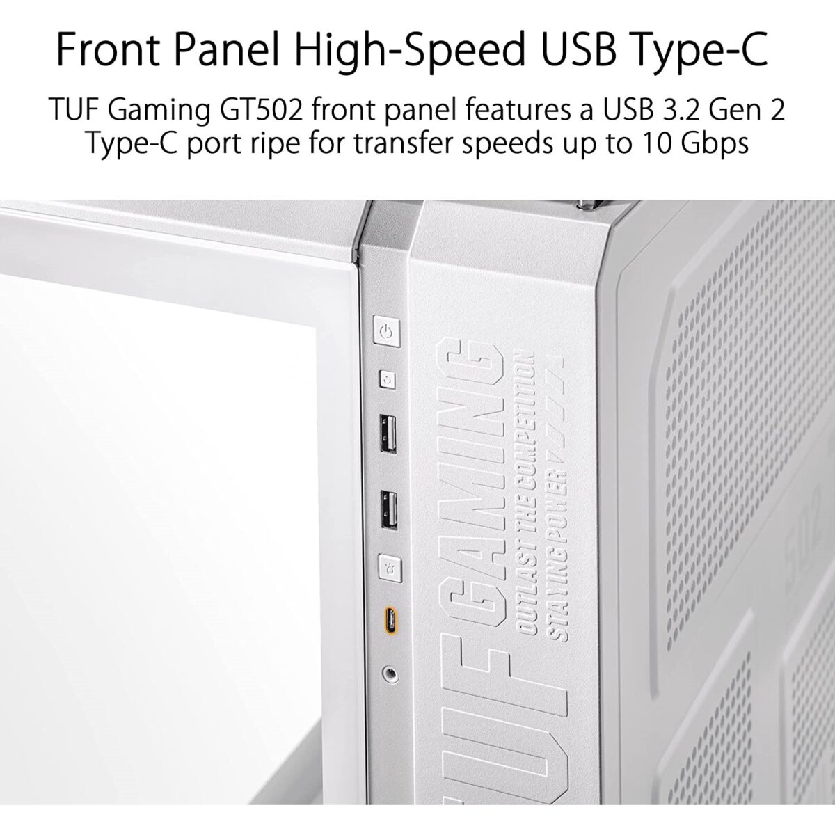 ASUS TUF Gaming GT502 ATX Mid Tower Gaming Case – White - Image 2