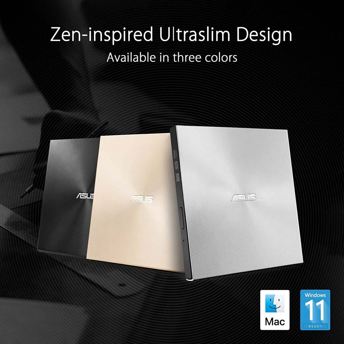 ASUS ZenDrive SDRW-08U8M-U Ultra Slim External DVD Drive & Writer - Image 2