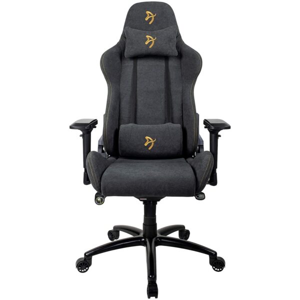 Arozzi Verona Signature SFB Soft Fabric Computer Office Gaming Chair – Black/Gold
