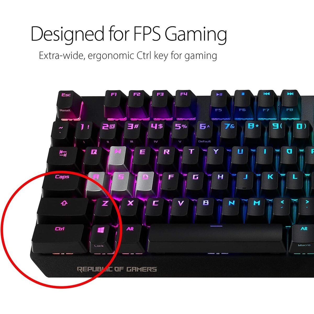 ASUS ROG Strix Scope NX Cherry MX Red Switches Wireless Deluxe Mechanical Keyboard - Image 2