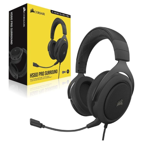 Corsair HS60 PRO SURROUND Gaming Headset - Carbon AP - Open Box