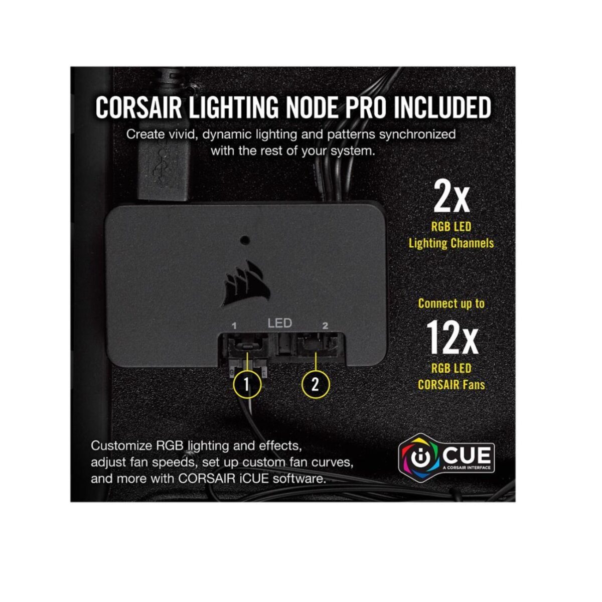 Corsair LL120 RGB 120mm Dual Light Loop RGB LED PWM Fan 3 Fan Pack with Lighting Node PRO - Image 5
