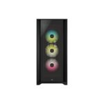 Corsair iCUE 5000X RGB Tempered Glass Mid-Tower ATX PC Smart Case - Black - Image 3