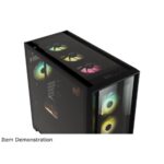 Corsair iCUE 5000X RGB Tempered Glass Mid-Tower ATX PC Smart Case - Black - Image 4