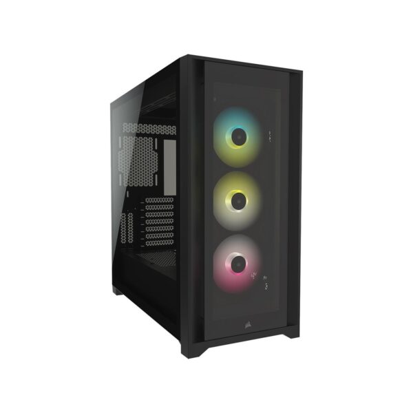 Corsair iCUE 5000X RGB Tempered Glass Mid-Tower ATX PC Smart Case - Black