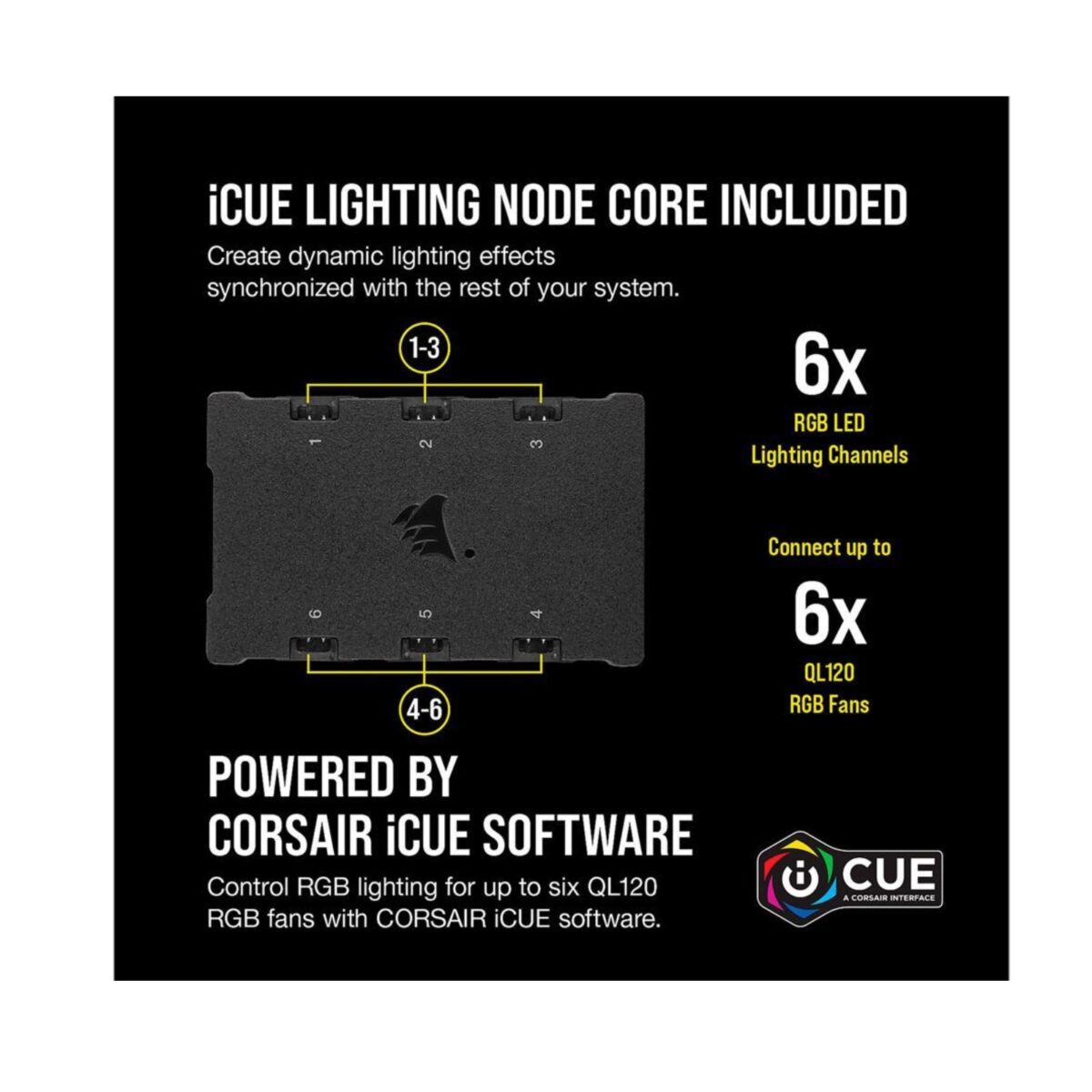 Corsair iCUE QL120 RGB 120mm PWM Triple Fan with Lighting Node CORE - Image 7