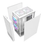 darkFlash A290 TEMPERED GLASS ATX CASE - White - 3x ARGB Fans Pre-Installed - Image 6