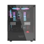 darkFlash DK353 Mesh High Airflow Tempered Glass ATX Gaming Case - 4x ARGB Fans Pre-Installed - Image 4
