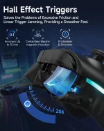 EasySMX X15 RGB Wireless Controller Gamepad with Hall Joysticks/Triggers, 2.4GHz/Wired/Bluetooth, Adjustable Vibration, Anti-Drift, Macro Programming, PC/Android/Steam/Switch/IOS Compatible - Mecha - Image 5