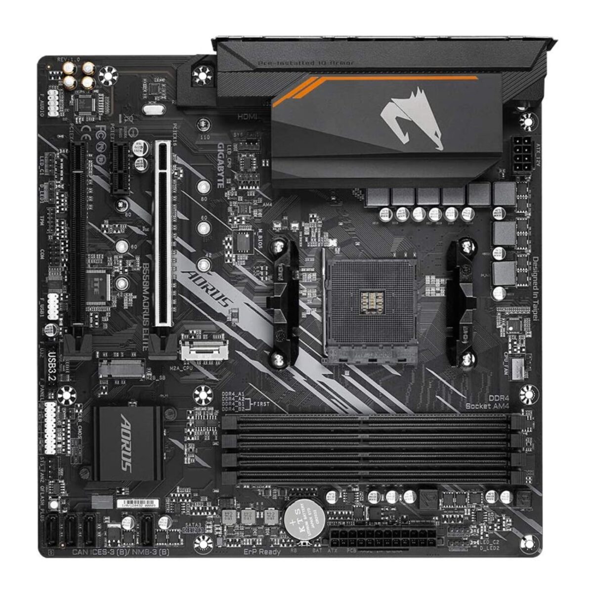 GIGABYTE B550M AORUS ELITE AM4 microATX Motherboard - Image 2