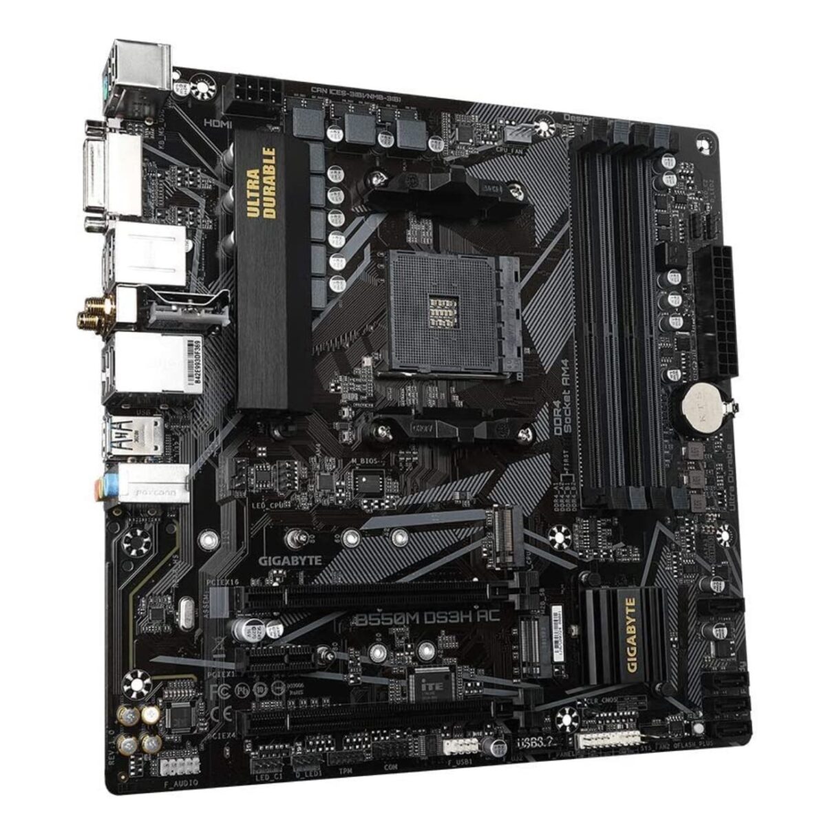 Gigabyte B550M DS3H AC Micro ATX Gaming Motherboard - Image 3