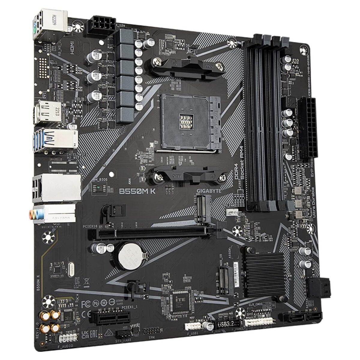 GIGABYTE B550M K AMD AM4 microATX Motherboard - Image 3