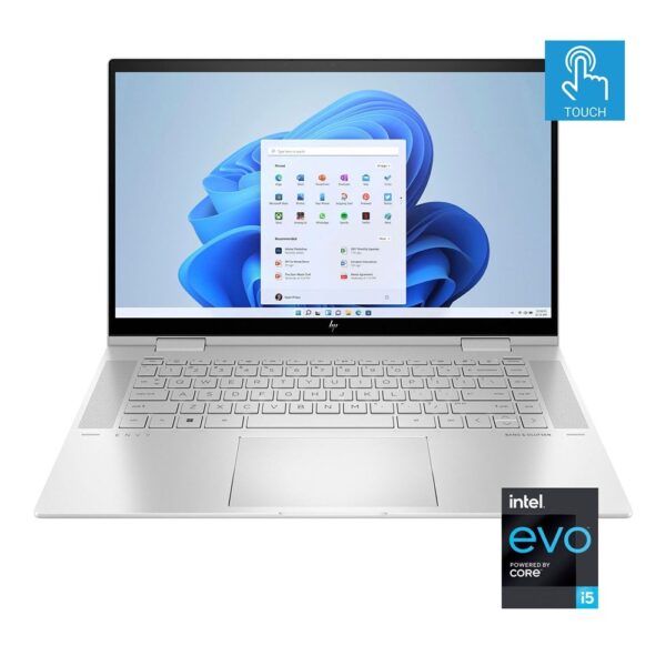 HP Envy X360 15-EW0013DX 12th Gen Core i5-1235U 8GB DDR4 256GB SSD 15.6in FHD IPS Touch Screen Backlit Keyboard - Natural Silver