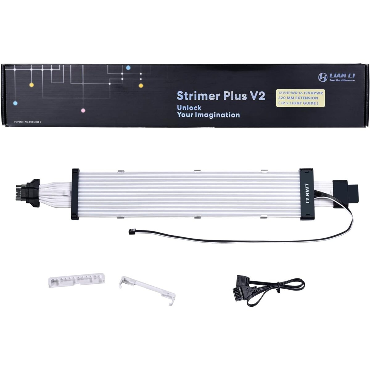 Lian-Li Strimer Plus V2 12VHPWR (12+4 To 12+4 Pin) 12 Light Guides ARGB Extension Cable - Image 5