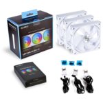 Lian Li UNI Fan AL120 RGB Daisy Chain ARGB 120mm Pack x3 - White - Image 6