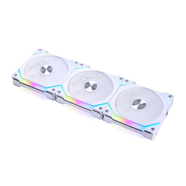 Lian Li UNI Fan SL120 V2 ARGB 120mm Case Fan - Triple Pack with Controller - White