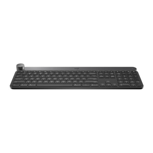 Logitech Craft Advanced Wireless Keyboard with Creative Input Dial and Backlit Keys, Dark grey and aluminum