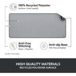 Logitech Desk Mat Studio Series with Spill-resistant Durable Design Extended Mouse Pad – Mid Gray - Image 4