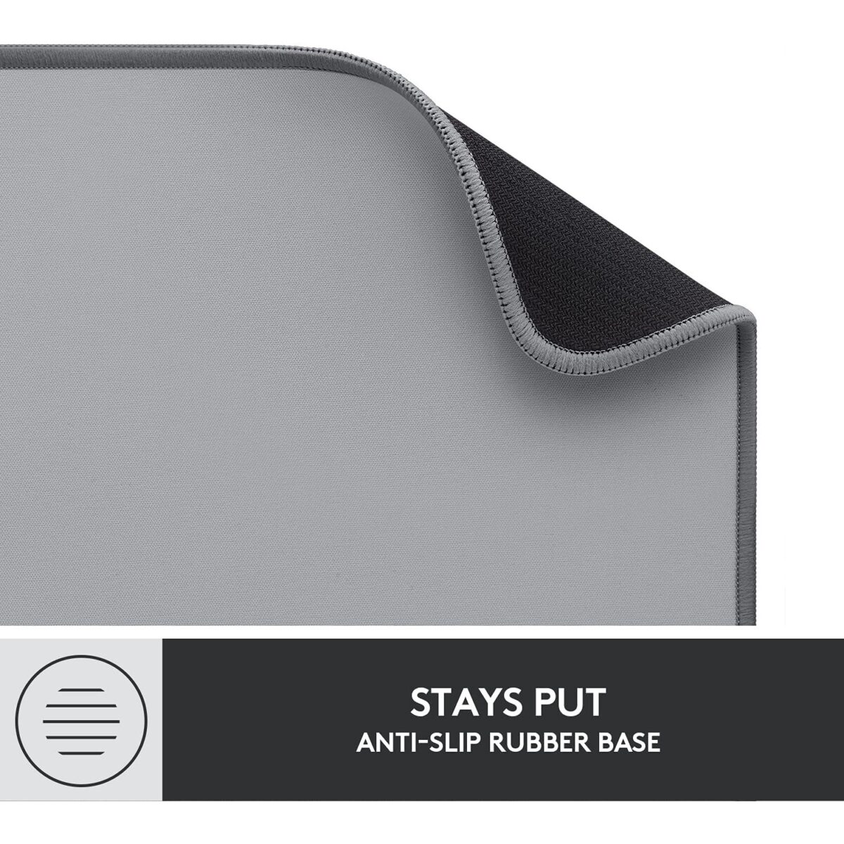 Logitech Desk Mat Studio Series with Spill-resistant Durable Design Extended Mouse Pad – Mid Gray - Image 8