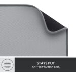 Logitech Desk Mat Studio Series with Spill-resistant Durable Design Extended Mouse Pad – Mid Gray - Image 8