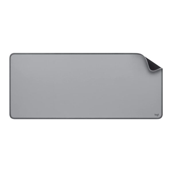 Logitech Desk Mat Studio Series with Spill-resistant Durable Design Extended Mouse Pad – Mid Gray