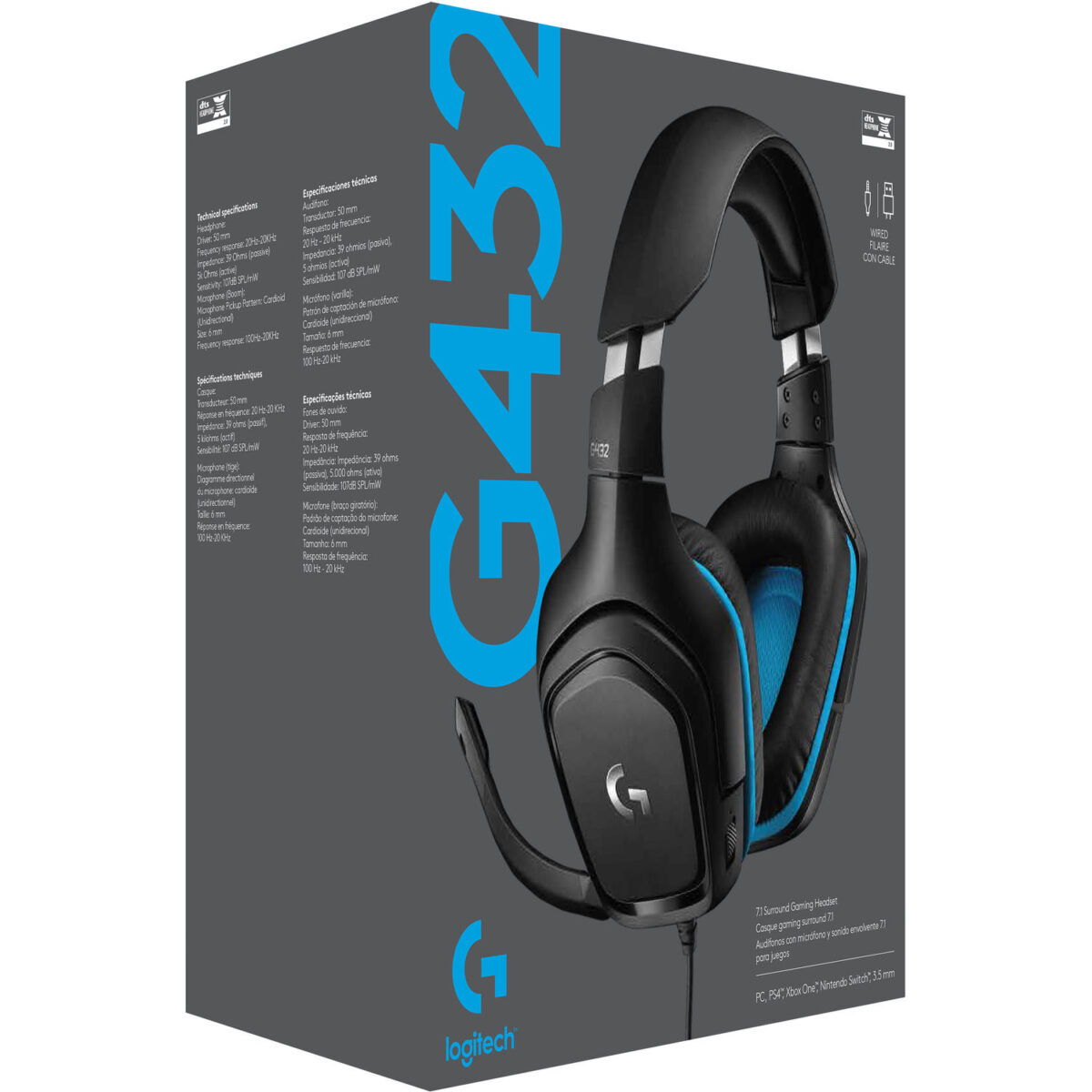 Logitech G432 Wired Gaming Headset, 7.1 Surround Sound - Image 7