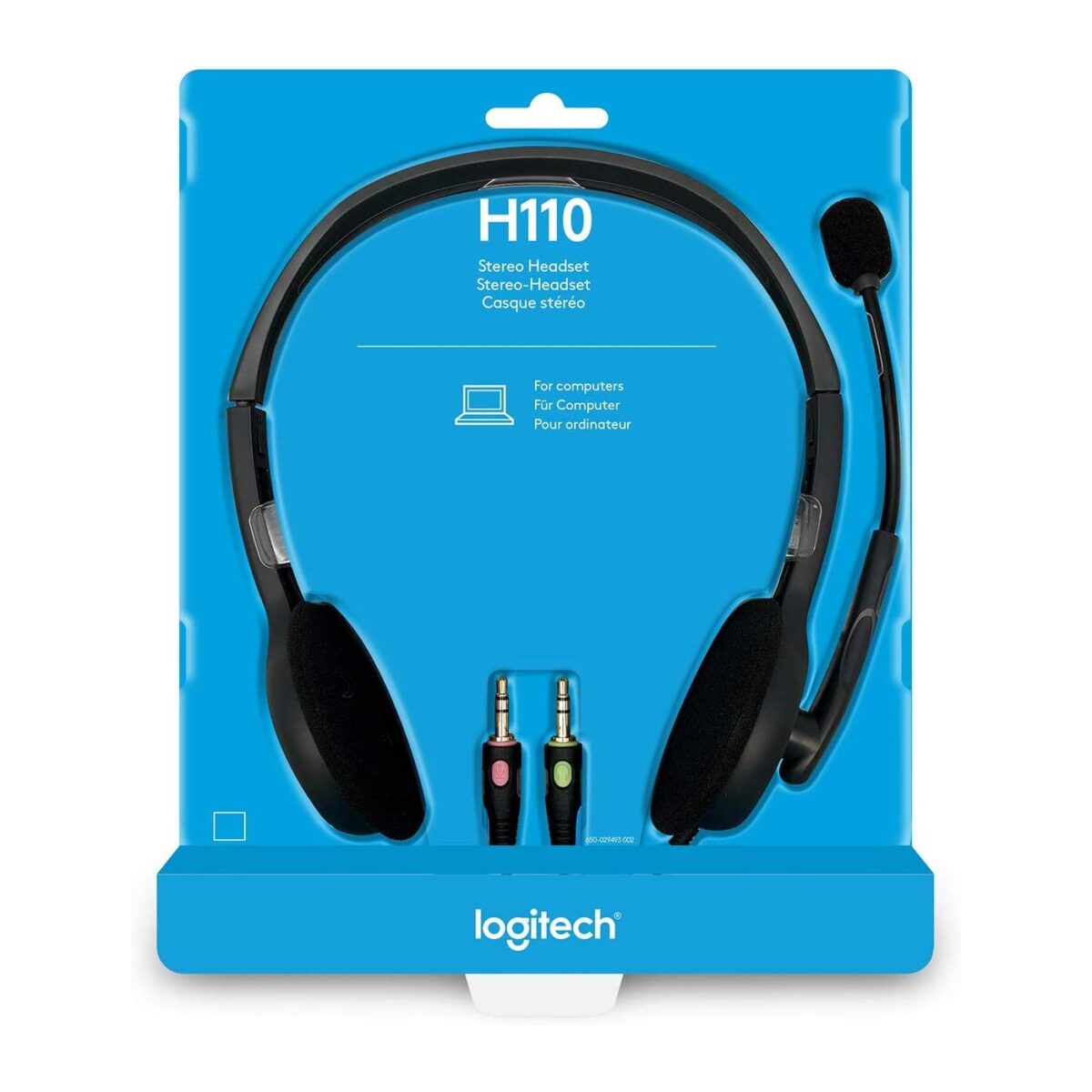 Logitech H110 Stereo 3.5mm Dual Plug Computer Headset - Image 5