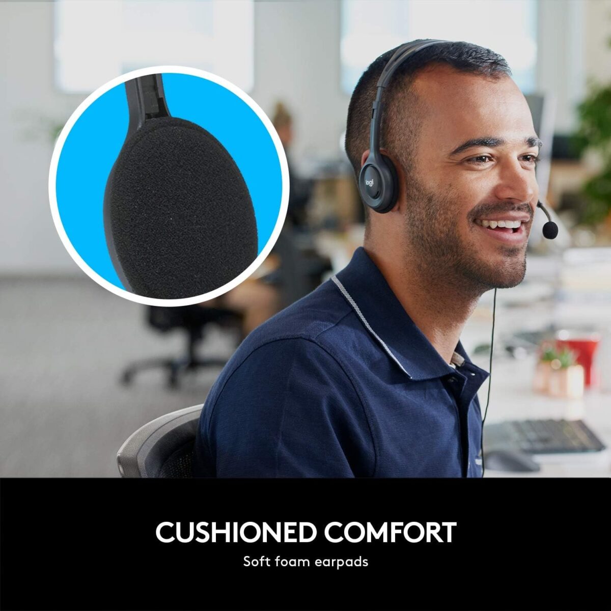 Logitech H111 Stereo 3.5mm Multi-Device Headset - Image 3