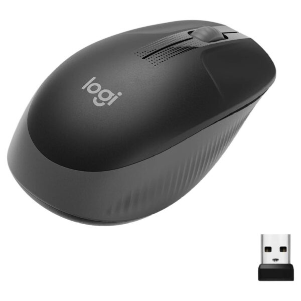Logitech M190 Full Size Wireless Mouse - Charcoal
