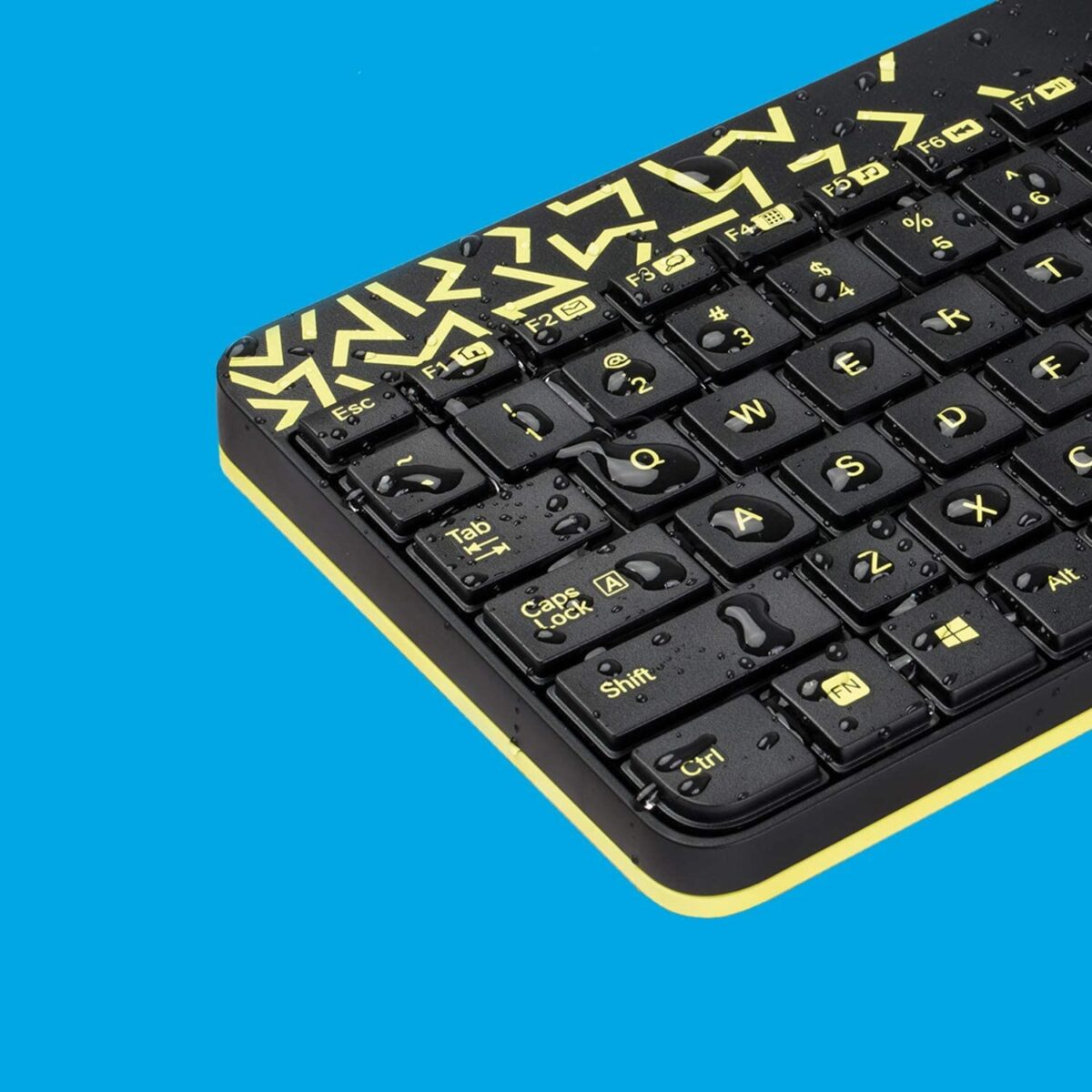 Logitech MK240 NANO Wireless Keyboard and Mouse Combo - Black/Yellow - Image 4