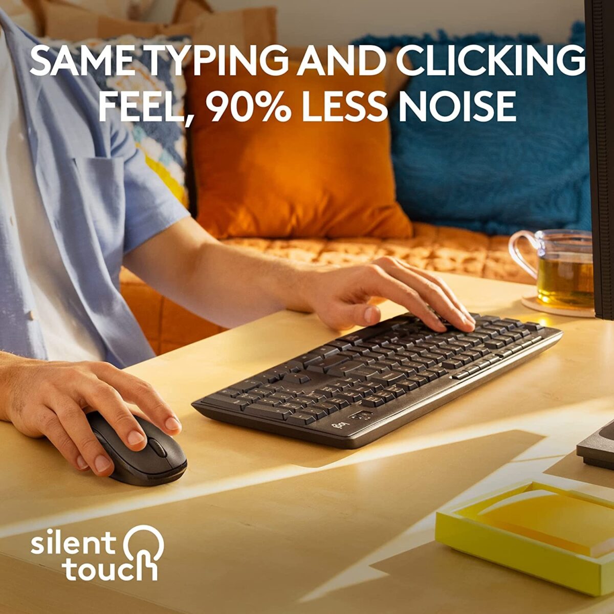 Logitech MK295 Silent Wireless Keyboard and Mouse Combo - Graphite - Image 2