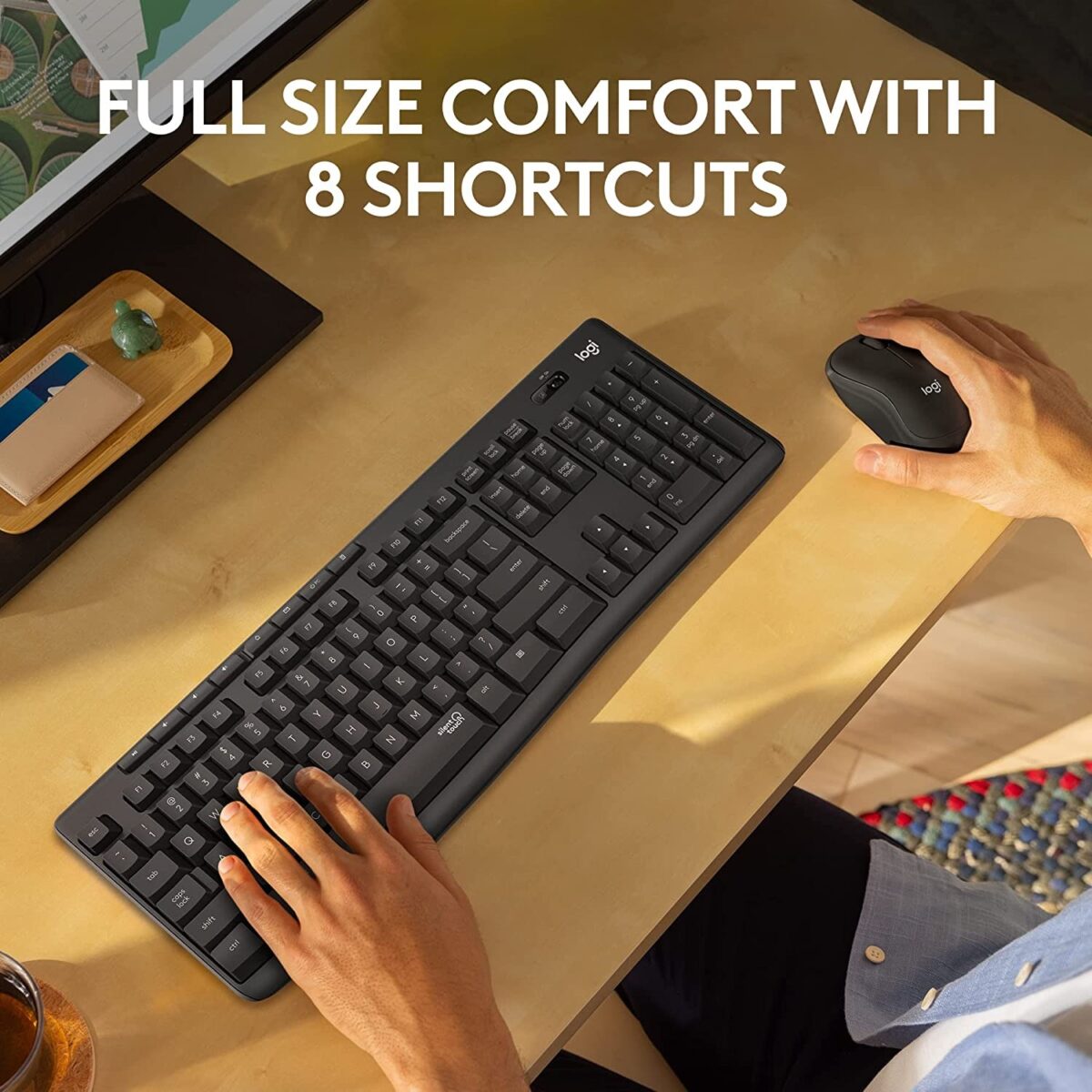 Logitech MK295 Silent Wireless Keyboard and Mouse Combo - Graphite - Image 3