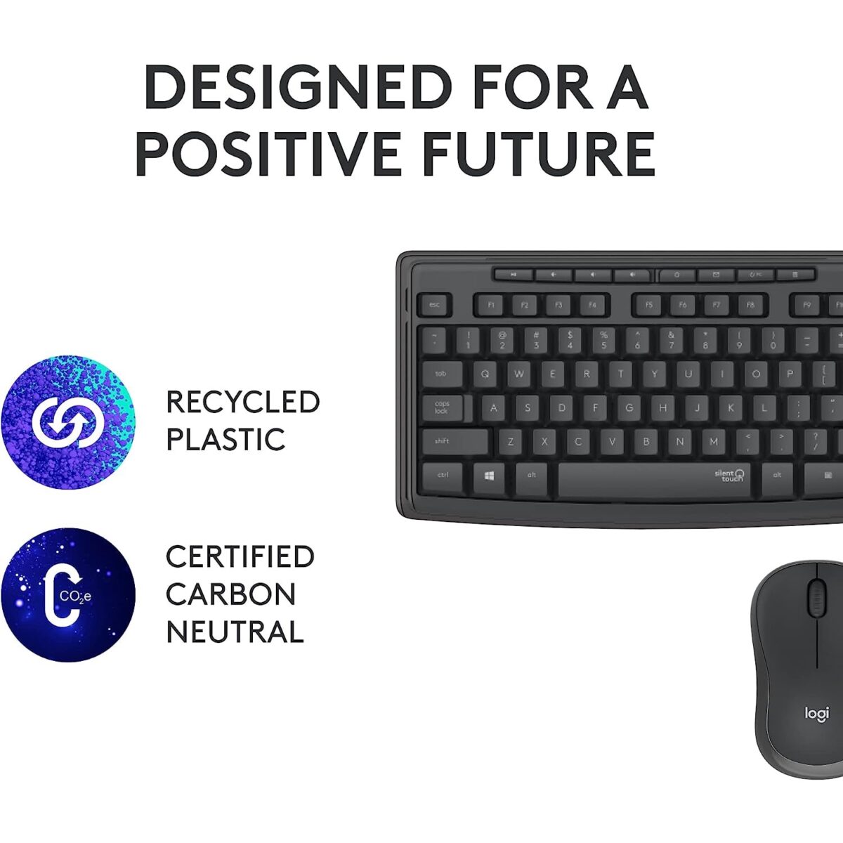Logitech MK295 Silent Wireless Keyboard and Mouse Combo - Graphite - Image 7